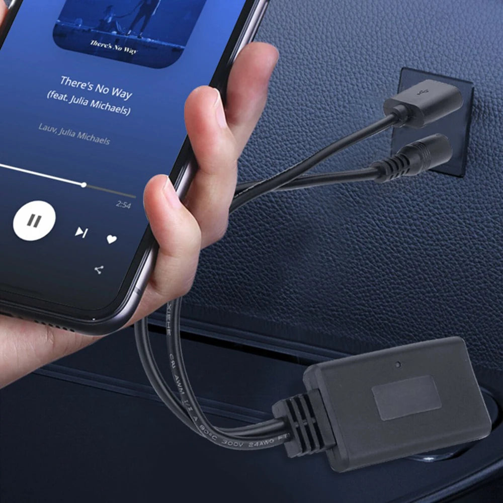 Bluetooth 5.0 Car Receiver – AUX USB Wireless Audio Adapter