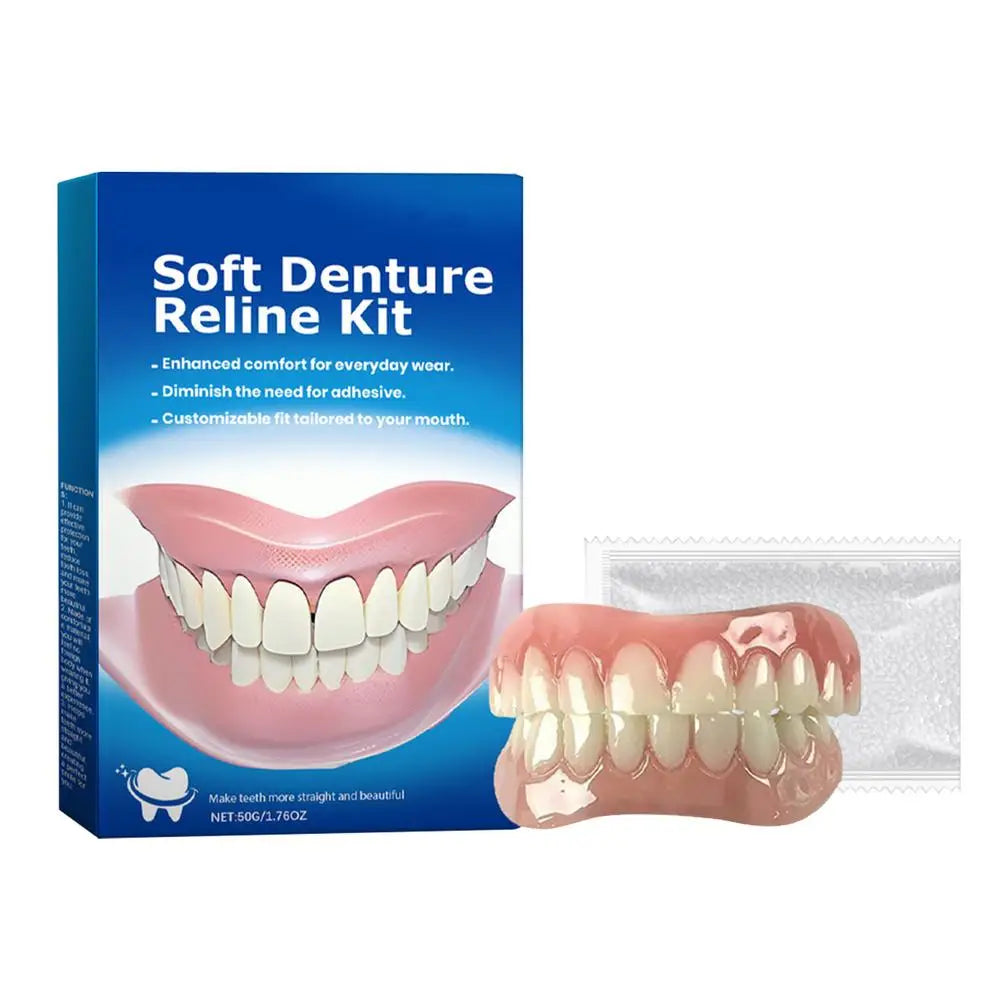 Silicone Denture Kit – Soft Flexible Upper & Lower Teeth Set