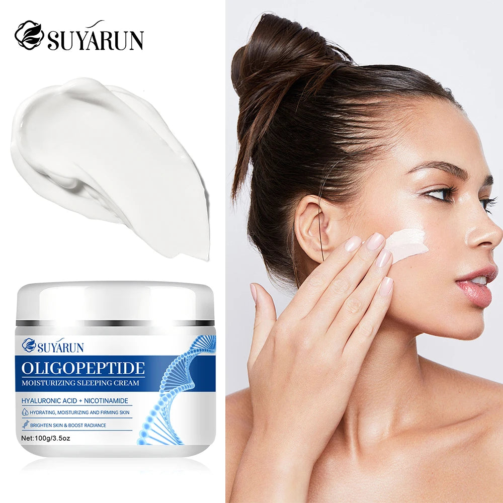 SUYARUN Oligopeptide Sleeping Cream Hydrating Night Moisturizer Anti-Aging Repair Firming Cream for Dry Sensitive Skin. Peaceful Pleasures Health and Wellness