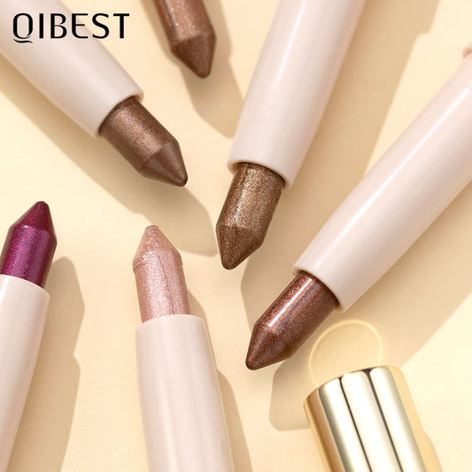 QIBEST Pearlescent Eyeshadow Stick Long Lasting Glitter Shimmer Nude Eye Shadow Pencil Makeup Highlighter Brighten Cosmetics Peaceful Pleasures Health and Wellness