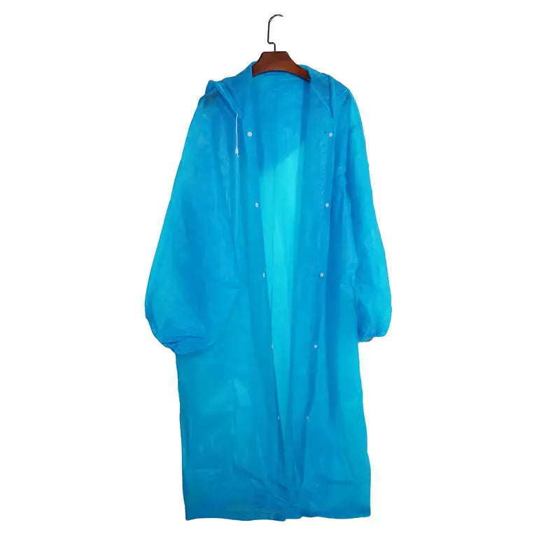 Rainwear Outdoor Hooded Breathable Tourism Concert Raincoat Camping Hiking Hunting Birdwatching Suit Rain Gears Peaceful Pleasures Health and Wellness Blue 5Pc One Size