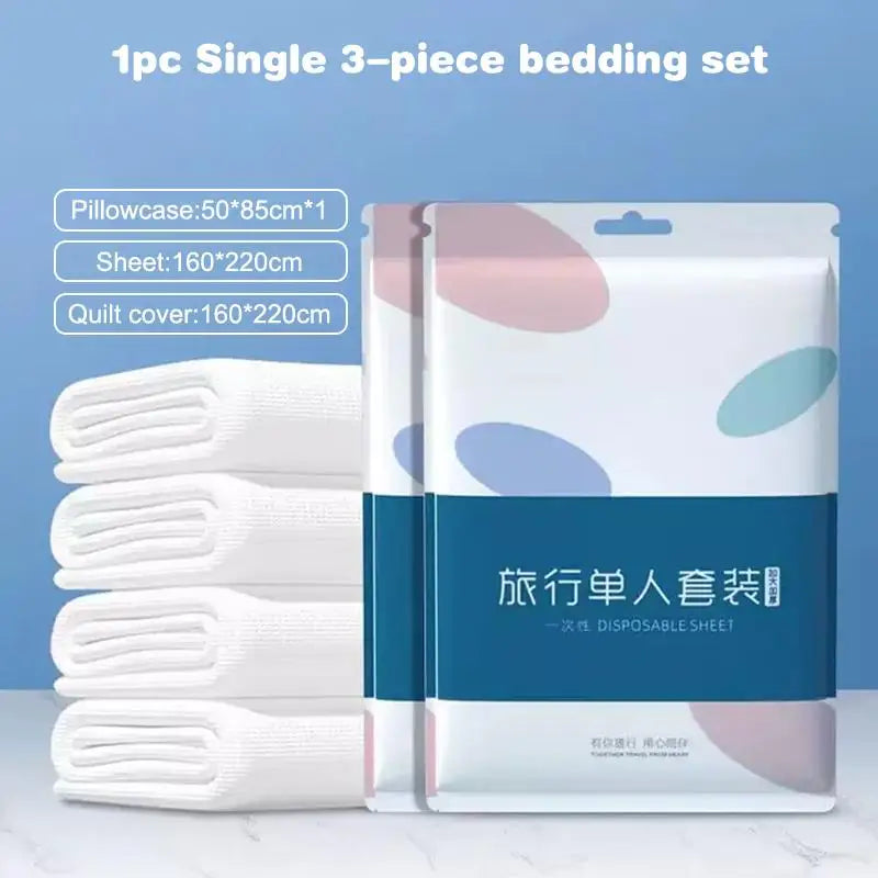 Extra Thick Disposable Bedding Set 3/4 Piece – Travel & Hotel