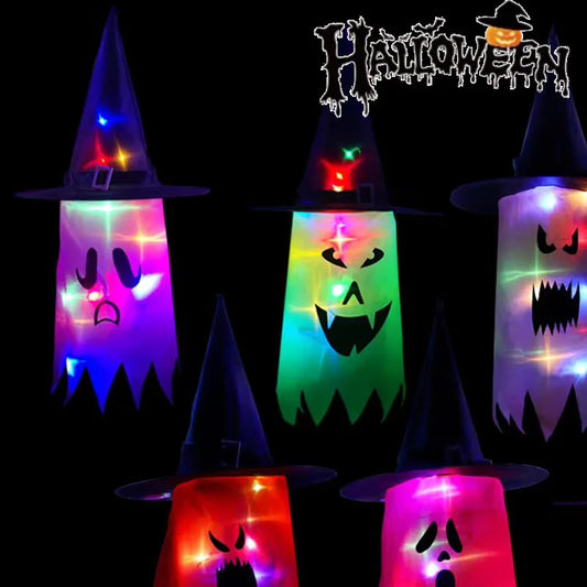 LED Light-Up Witch Hat | Halloween Glow Cosplay Costume Halloween Costume Hat Peaceful Pleasures Health and Wellness