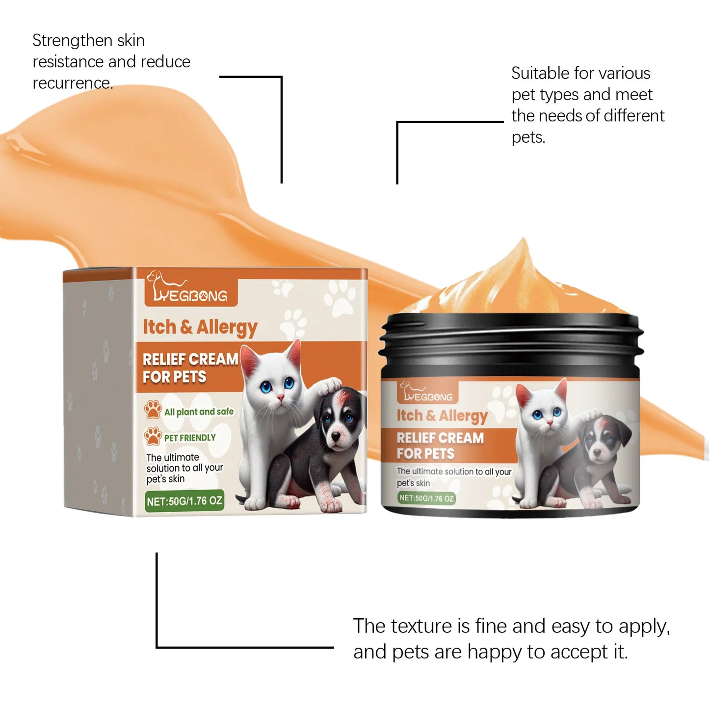 YEGBONG Pet Anti-Itch Herbal Soothing Cream for Dogs & Cats