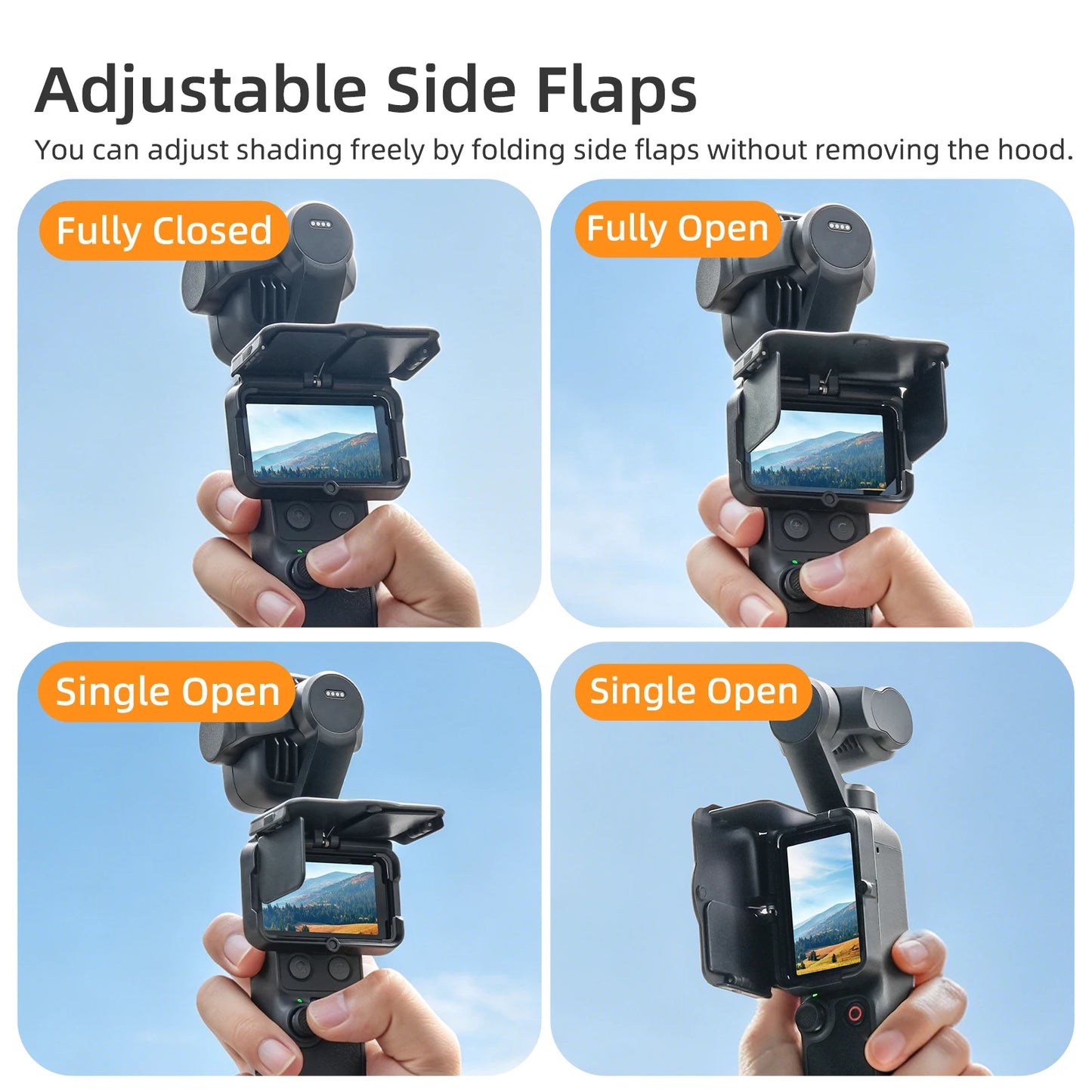 Magnetic Screen Hood for DJI Pocket 4 Pro/4/3 Anti-Glare Cover
