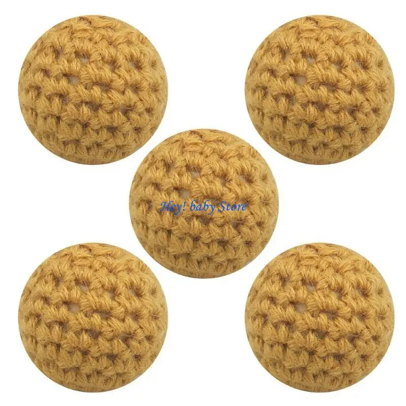 16mm Crochet Beads for Pacifier Clips, Keychains & Jewelry