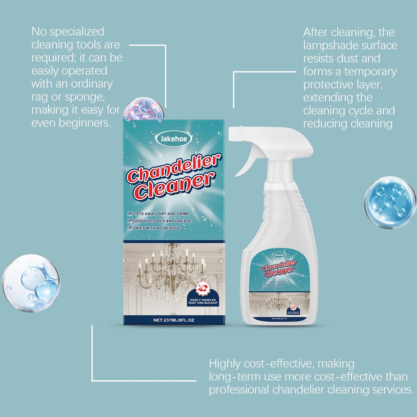 Chandelier Cleaner Spray 237ml – Removes Stains, Restores Gloss