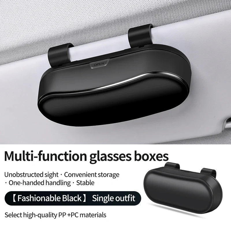 Car Sun Visor Glasses Holder – ABS Eyeglass Storage Case