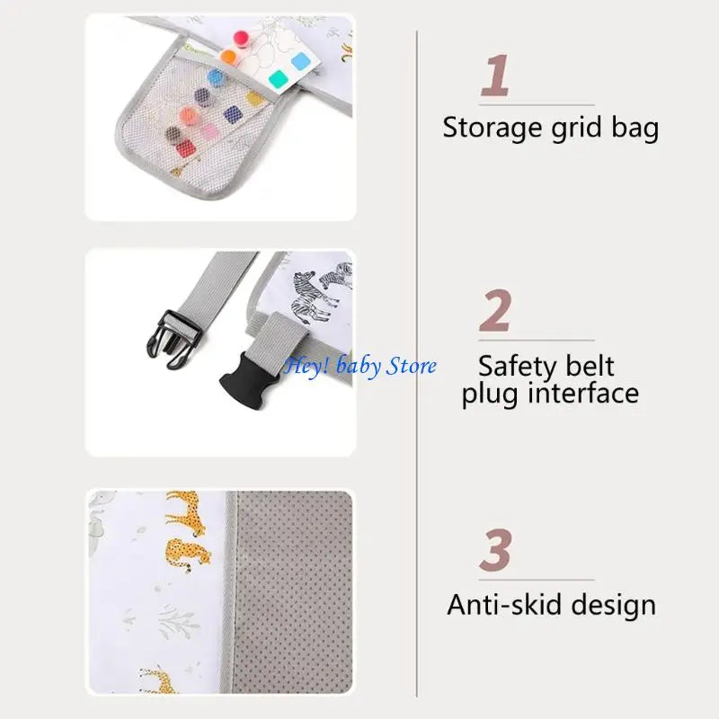 Kids Foldable Airplane Seat Extender & Footrest Pad for Travel