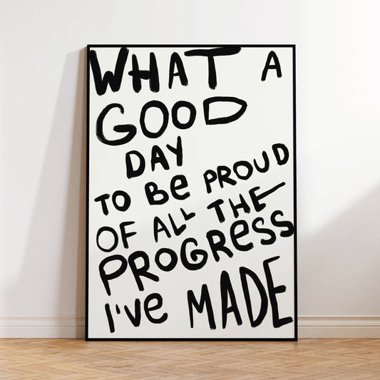 Modern Minimalist Inspirational Progress Canvas Wall Art Print Canvas Wall Art Peaceful Pleasures Health and Wellness G4312 21x30cm Unframed