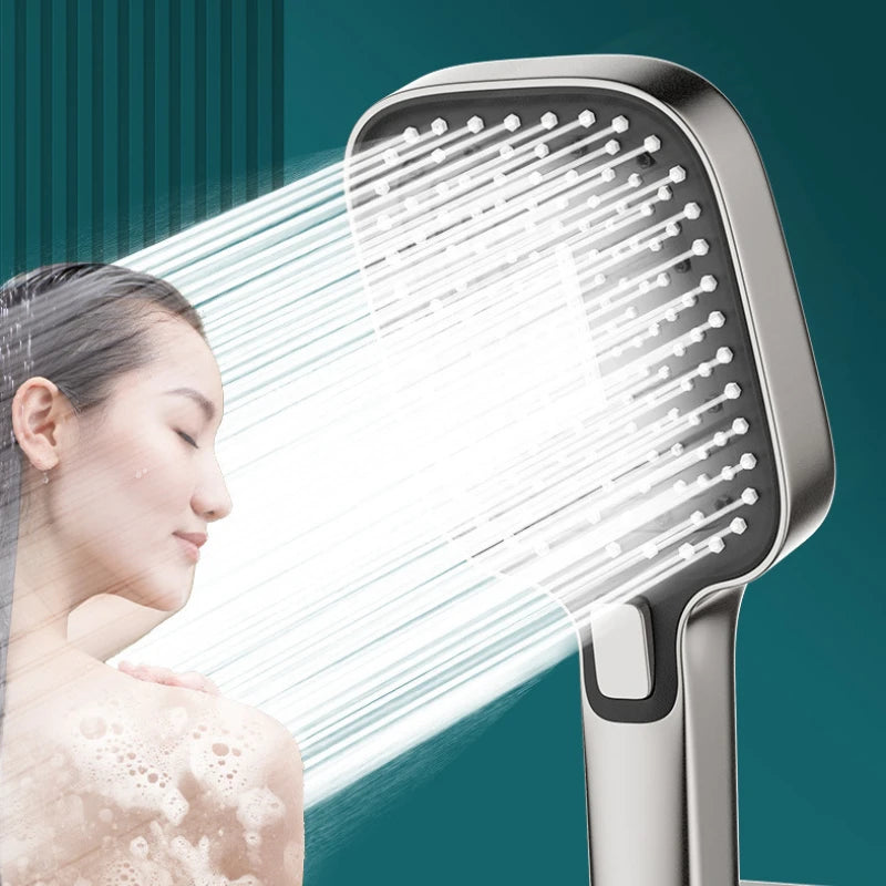 3 Mode Adjustable Shower Head Rainfall Shower Large Flow Showerhead High Pressure Water Saving Shower Mixer Bathroom Accessories Peaceful Pleasures Health and Wellness