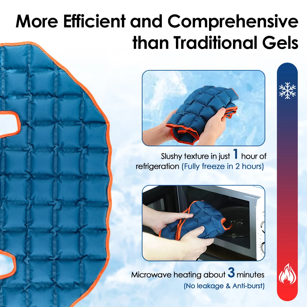 Gel Ice Pack for Neck Shoulder Reusable Hot Cold Wrap for Ankle Joints Sports Injuries First Aid Cooling Brace Knee Heating Pad Peaceful Pleasures Health and Wellness