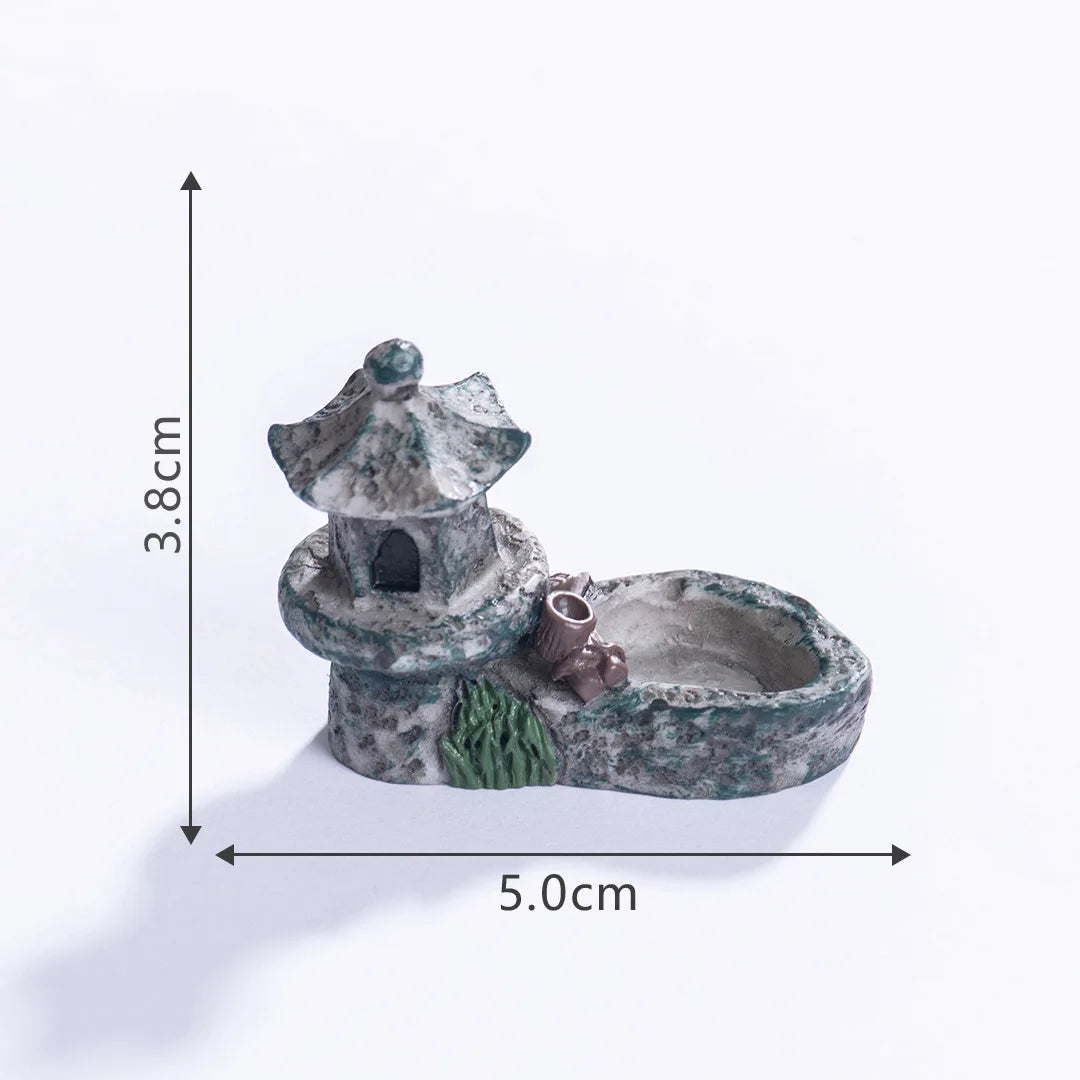 Miniature Landscape Mini Pool Model DIY Miniatures Fairy Garden Decor Micros Ponds Resin Craft Ornament Potted Bonsai Decor 피규어 Peaceful Pleasures Health and Wellness 9