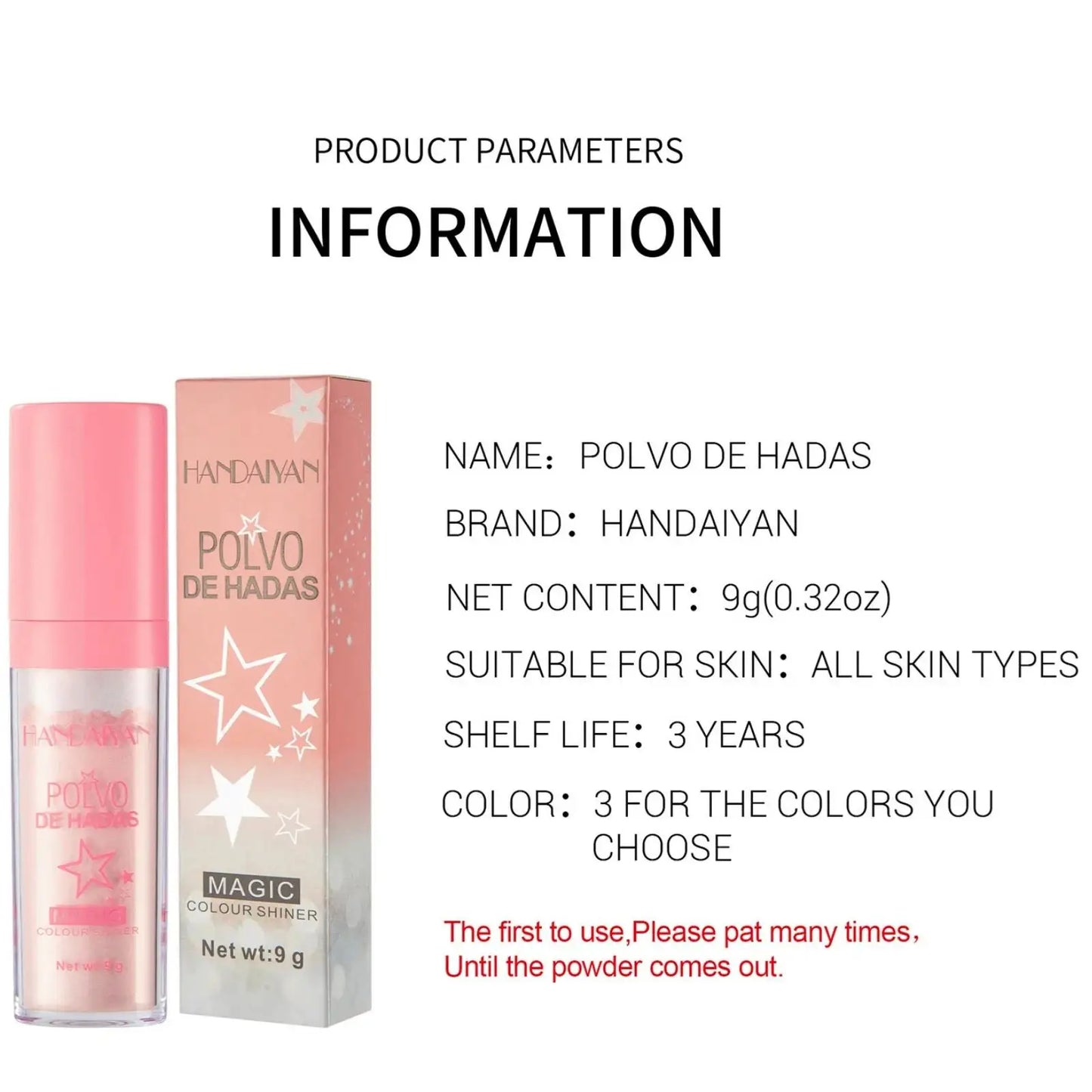 Handaiyan 3-Color Fairy Shimmer Highlighter Stick | Glow & Contour