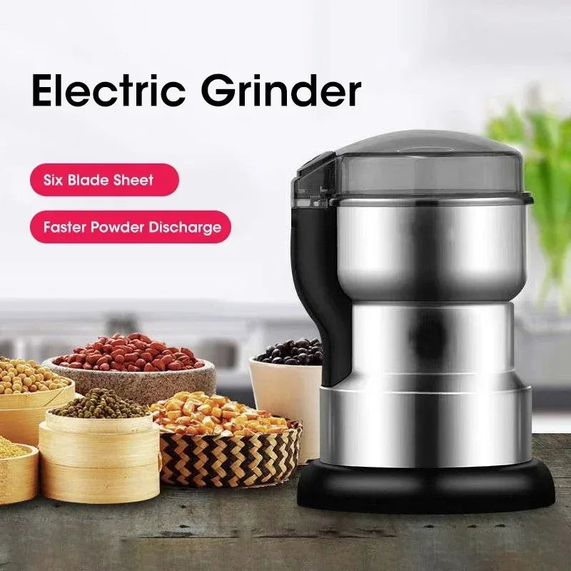 400W Multifunctional Electric Coffee Grinder Machine for Home Grinding Coffee Beans Cereal Nuts Spices Grains Peaceful Pleasures Health and Wellness
