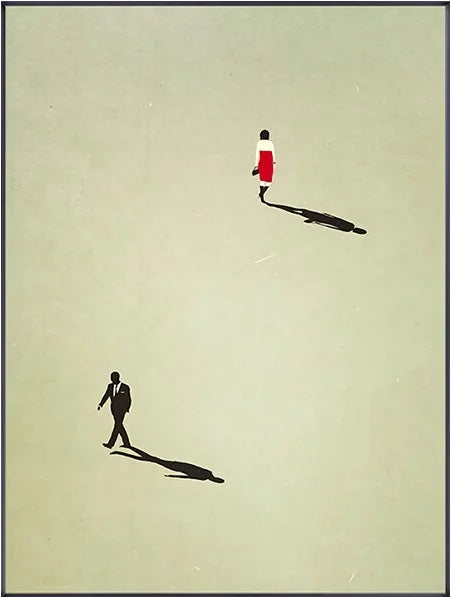 Humorous Nordic Figure Canvas Wall Art | Colorful Funny Poster