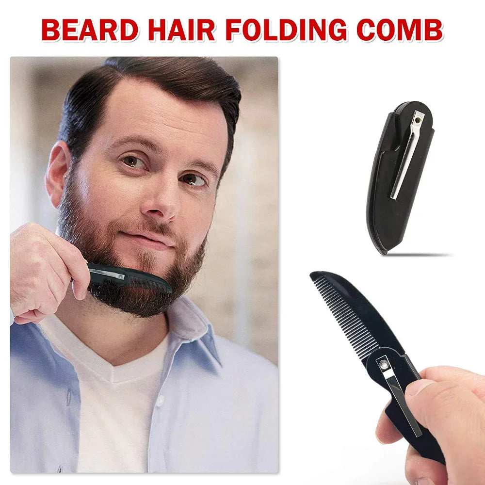 Men's Beard Care Kit – Comb, Shaper, Shaver & Scissors Set