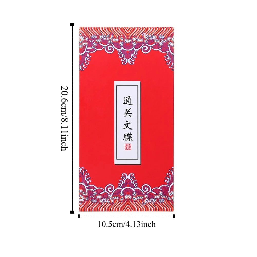 Collect Postmarks Folding Organ Notepad Blank Inner Page Chinese Style Retro Court Notebook Traveler Stationery Writing Paper Peaceful Pleasures Health and Wellness