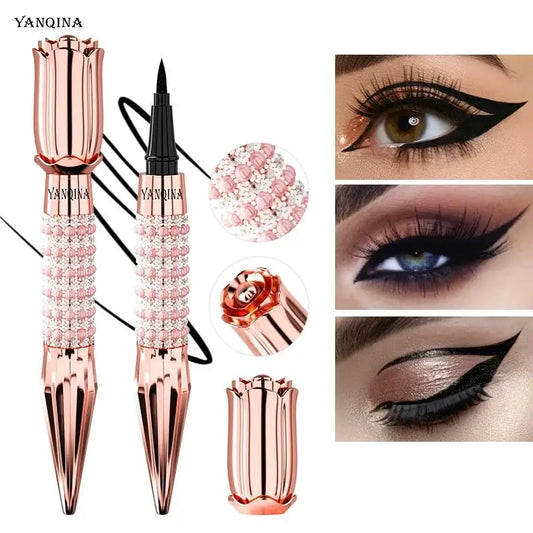 QIC Waterproof Black Liquid Eyeliner Pen – Long-Lasting Liquid Eyeliner Pen Oasis Select