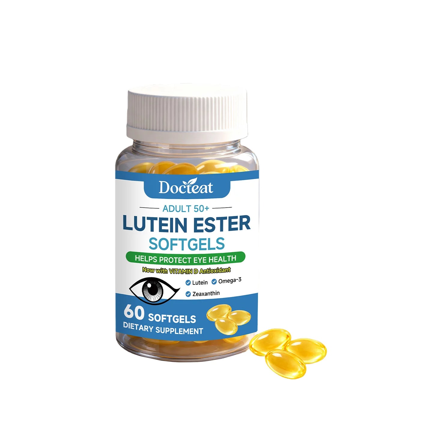 Lutein Ester Softgels 50+ | Zeaxanthin Omega-3 Vitamin D3 60ct