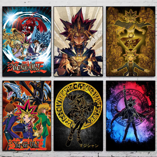 Yu-Gi-Oh! Classic Anime Poster HD Waterproof PVC Wall Art Anime Wall Poster Peaceful Pleasures Health and Wellness