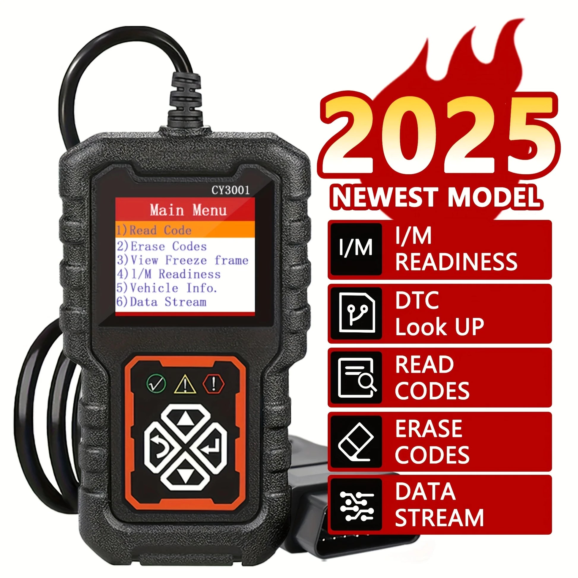OBD2 Scanner & Battery Tester – 1996+ Car Diagnostic Tool Peaceful Pleasures Health and Wellness black