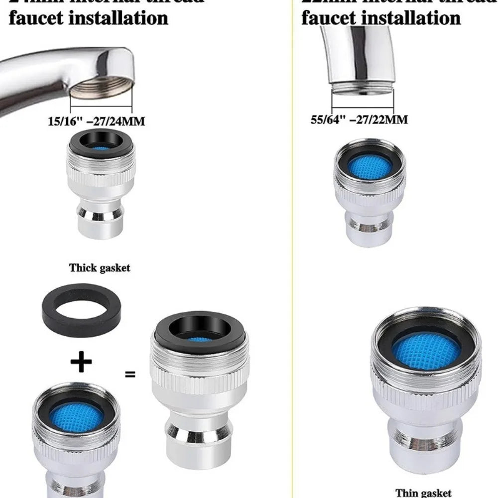 360° Swivel Brass Faucet Aerator & Dishwasher Adapter