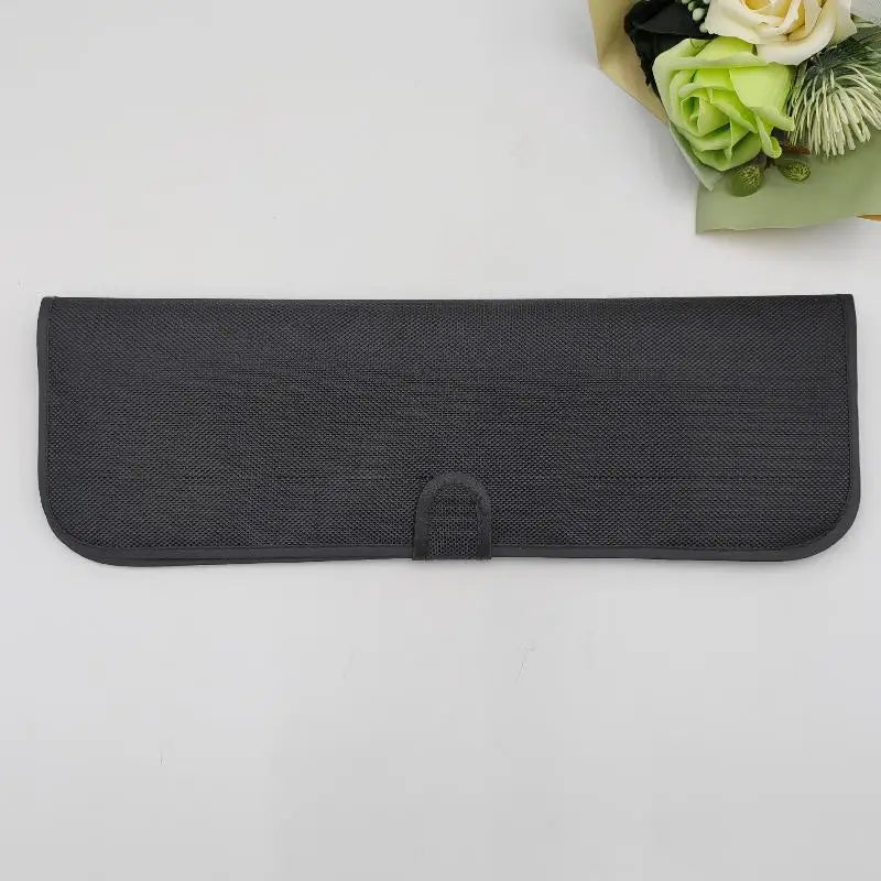 Portable Anti-Heat Mats Heat Resistant Mat Pouch For Hair Straightener Flat Iron Curling Iron Prevent Burns Styling Organizer Peaceful Pleasures Health and Wellness Black