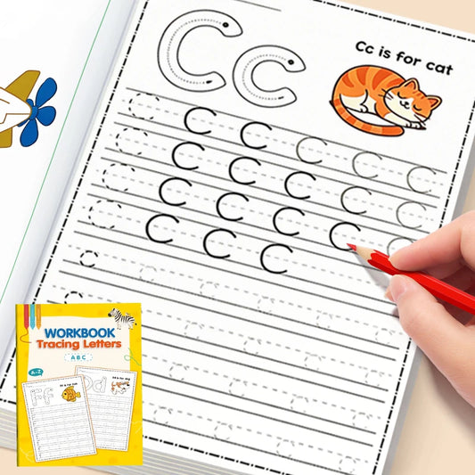 32-Page Alphabet A-z Exercise Book Writing Practice Creative Coloring Peaceful Pleasures Health and Wellness
