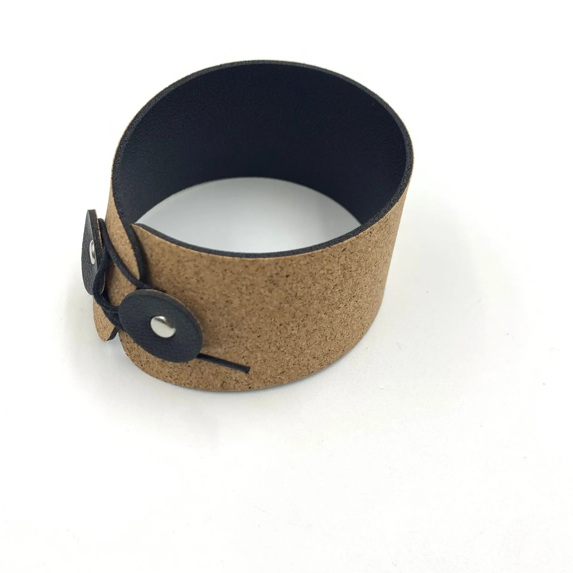 Foldable Primary Color Cork Leather Cup Sleeve Leather Pattern Iced Coffee Cup Sleeve Stainless Steel Peaceful Pleasures Health and Wellness