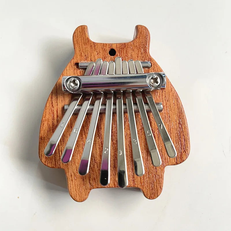 Instrument 8-tone Mini Thumbpiano Kalimba Solid Wood Crystal