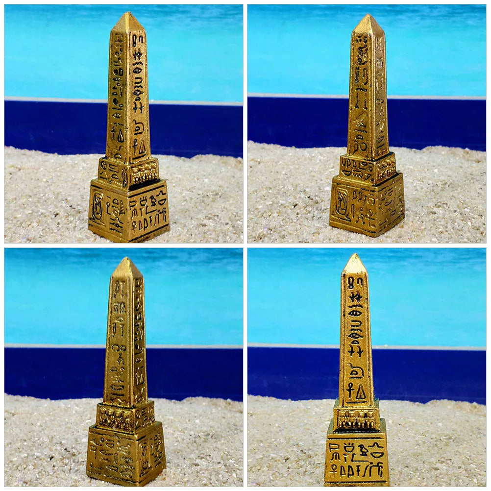 Egyptian Obelisk Figurine Statue Egyptian Obelisk Psychological Sandbox Tower Ornament Figurine Desktop Egyptian Tower Ornament Peaceful Pleasures Health and Wellness