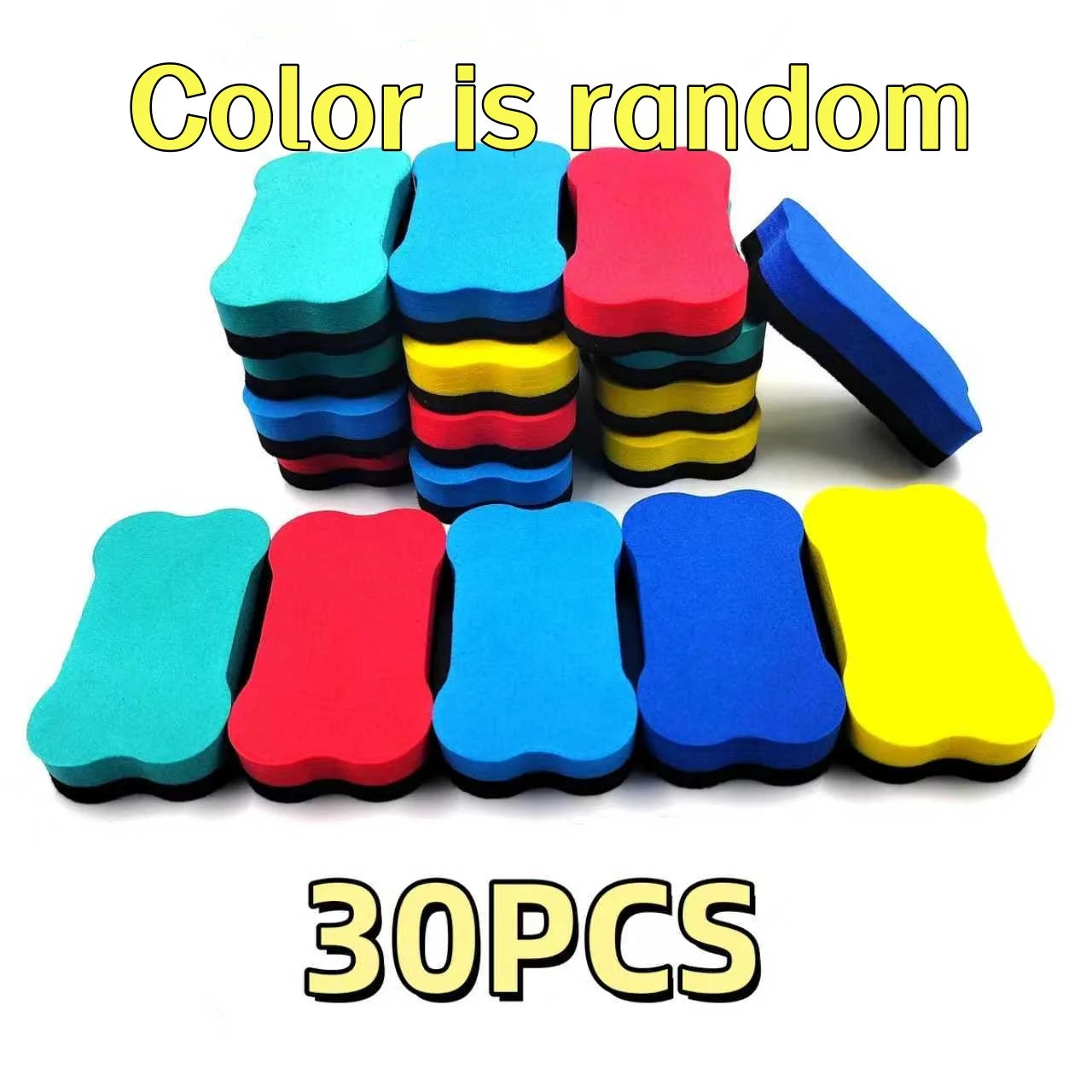 30-Pack Magnetic Whiteboard Erasers | Felt Cloth Bone Erasers