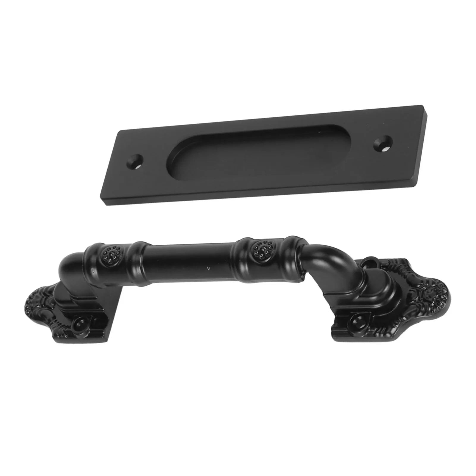 Barn Door Handles Sliding Barn Door Handle Double Sided Black Barn Door Pull Handle for Gates Garages Sliding Barn Door Handle Peaceful Pleasures Health and Wellness