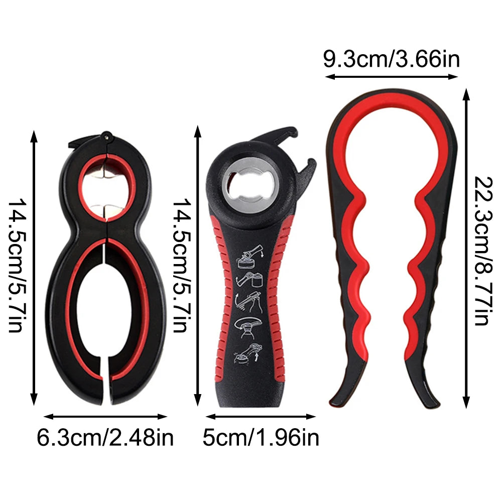 Can Opener Multi Functional Four In One Beverage Bottle Opener Cap Twister Four Position Can Opener Anti Slip Cap Twister Peaceful Pleasures Health and Wellness