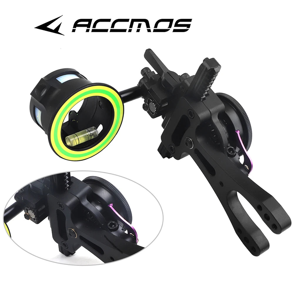 Archery 1 Pin Bow Sight Single Needle Aiming Fast Point Long Bar