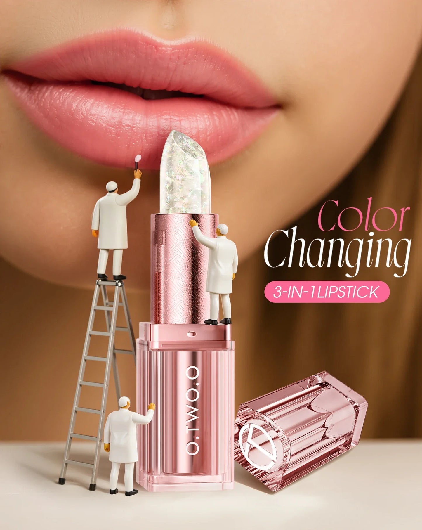 O.TWO.O Color-Changing 3-in-1 Lip Balm Gloss & Tint