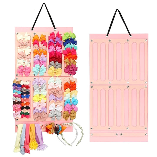 Hair Bow & Headband Wall Organizer – Girls Room Storage Bag Hair Accessory Organizer Peaceful Pleasures Health and Wellness