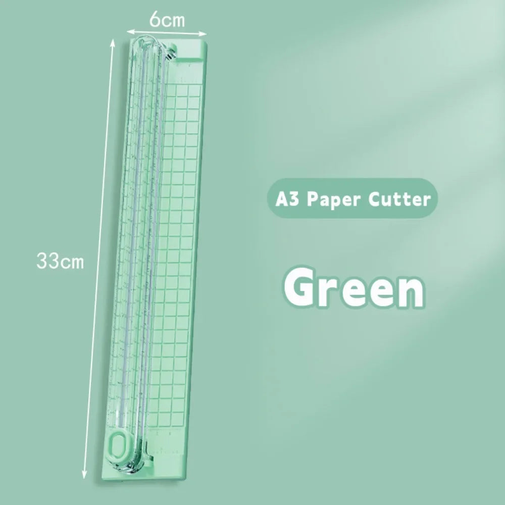 New Paper Cutter Paper Knife Paper Cutting Machine Office Cutter Paper Cutting Photo Bidirectional Paper Cutting Tool Practical Peaceful Pleasures Health and Wellness Green