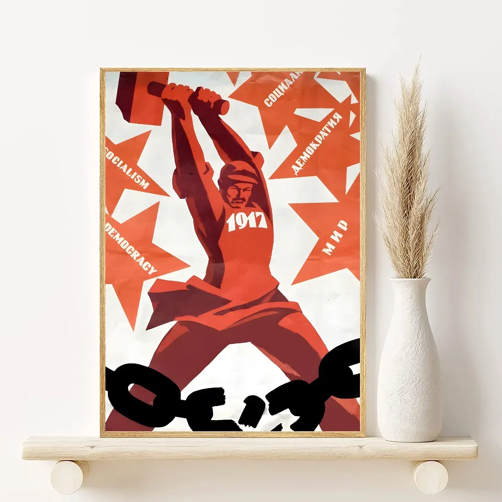 happy time Soviet Russia Communism Poster Minimalist Aesthetics Print Canvas Painting for Living Room Modern Home Decor Peaceful Pleasures Health and Wellness z17 30x40cm Unframed