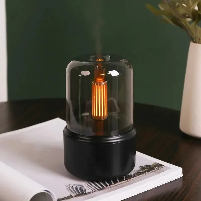 Stylish Candlelight Night Light Aromatherapy Machine USB Plug-in Desktop Ambience Candlelight Home Aromatherapy Humidifier Peaceful Pleasures Health and Wellness