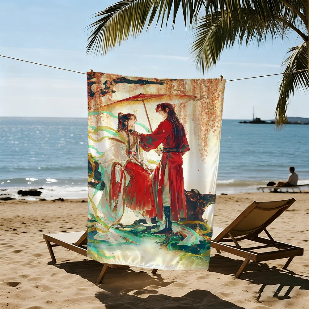 Anime Quick-Dry Beach Towel | Soft Microfiber Pool & Travel Quick-Dry Beach Towel Peaceful Pleasures Health and Wellness