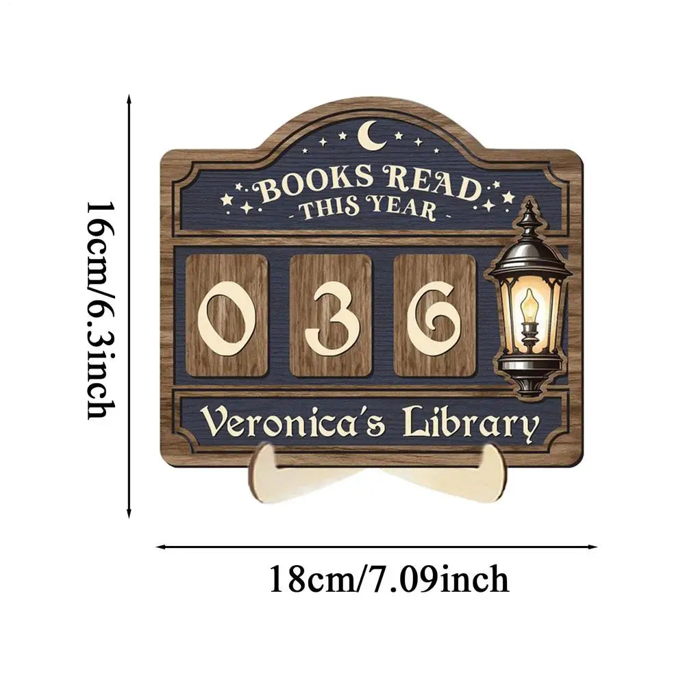 Wall Mount Book Counter Sign – Track Up to 999 Books Read