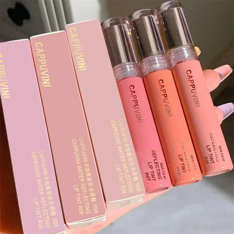 6-Color Mirror Lip Gloss | Waterproof Long-Lasting K-Beauty