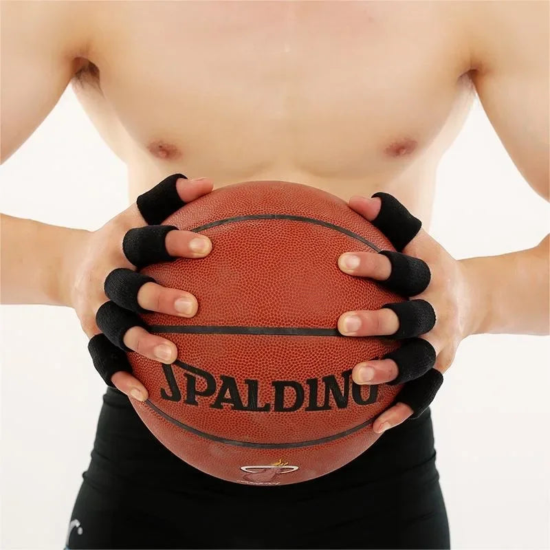 10-Pack Elastic Finger Protector Sleeves | Basketball Volleyball Finger Protector Sleeves Peaceful Pleasures Health and Wellness