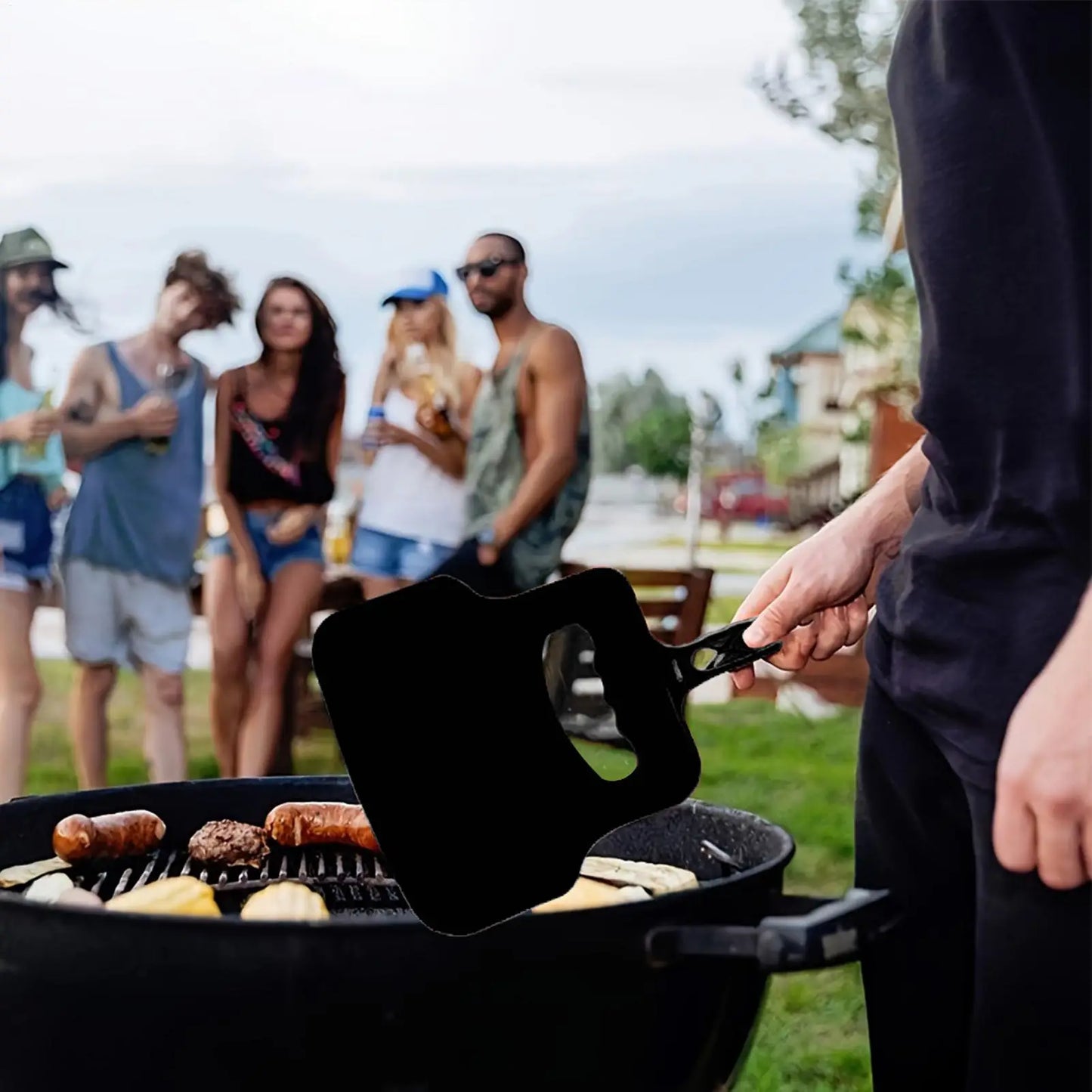 Portable BBQ Hand Fan | Manual Fire Starter for Camping & Grilling