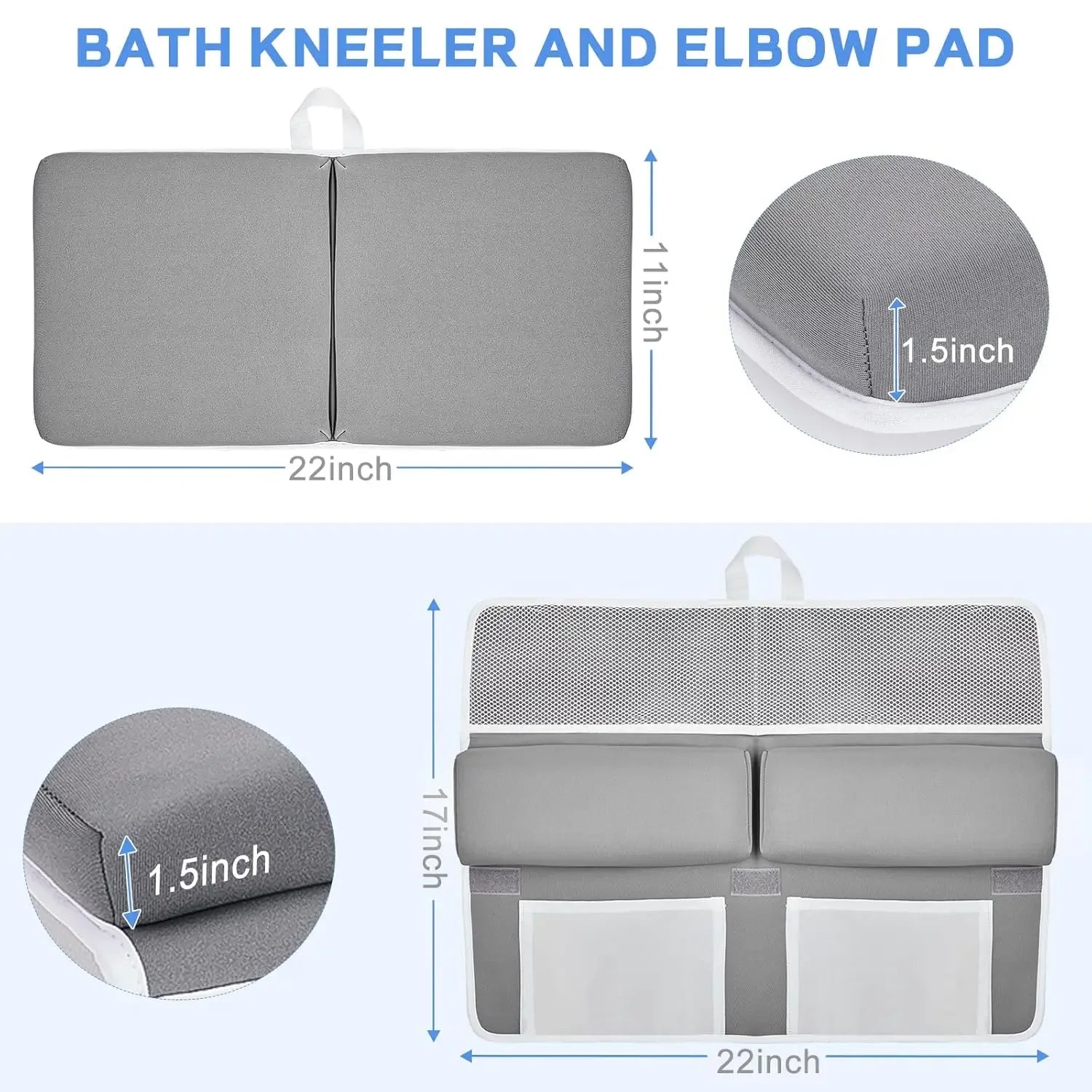 Baby Bath Kneeling Pad with Elbow Rest, Memory Foam Comfort for Parents and Kids Peaceful Pleasures Health and Wellness