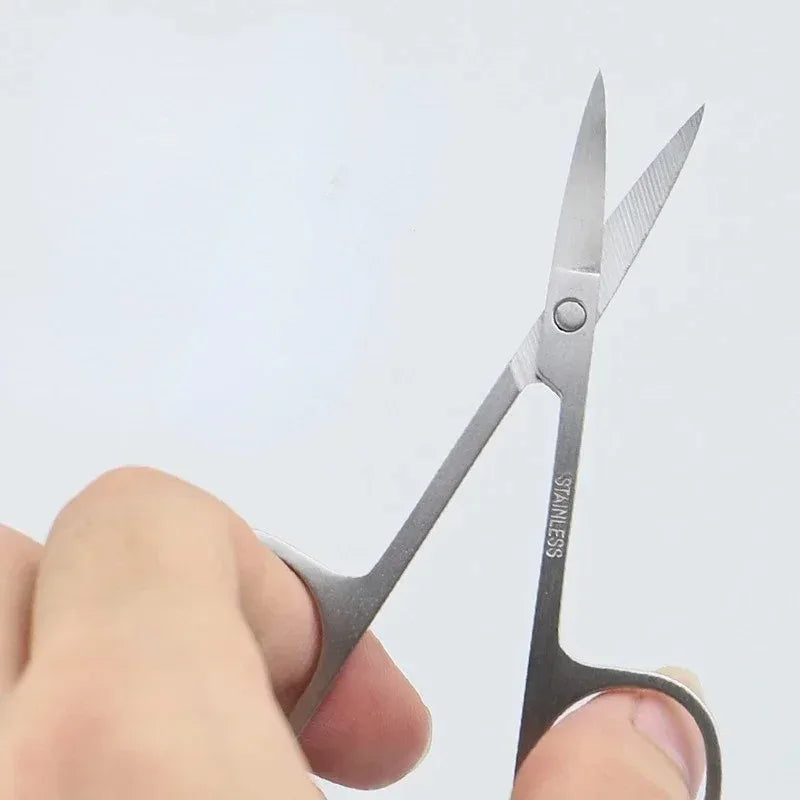10pcs Curved Pedicure Scissors, Manicure Tool, Epilator, Scissor, Cuticle Trimmer, Eyelash, Nose, Eyebrow, Stainless Nails Peaceful Pleasures Health and Wellness