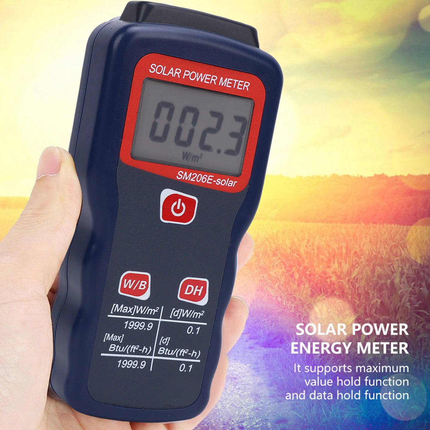 Sun Light Energy Measuring Tester Solar Power Meter Accurate Data