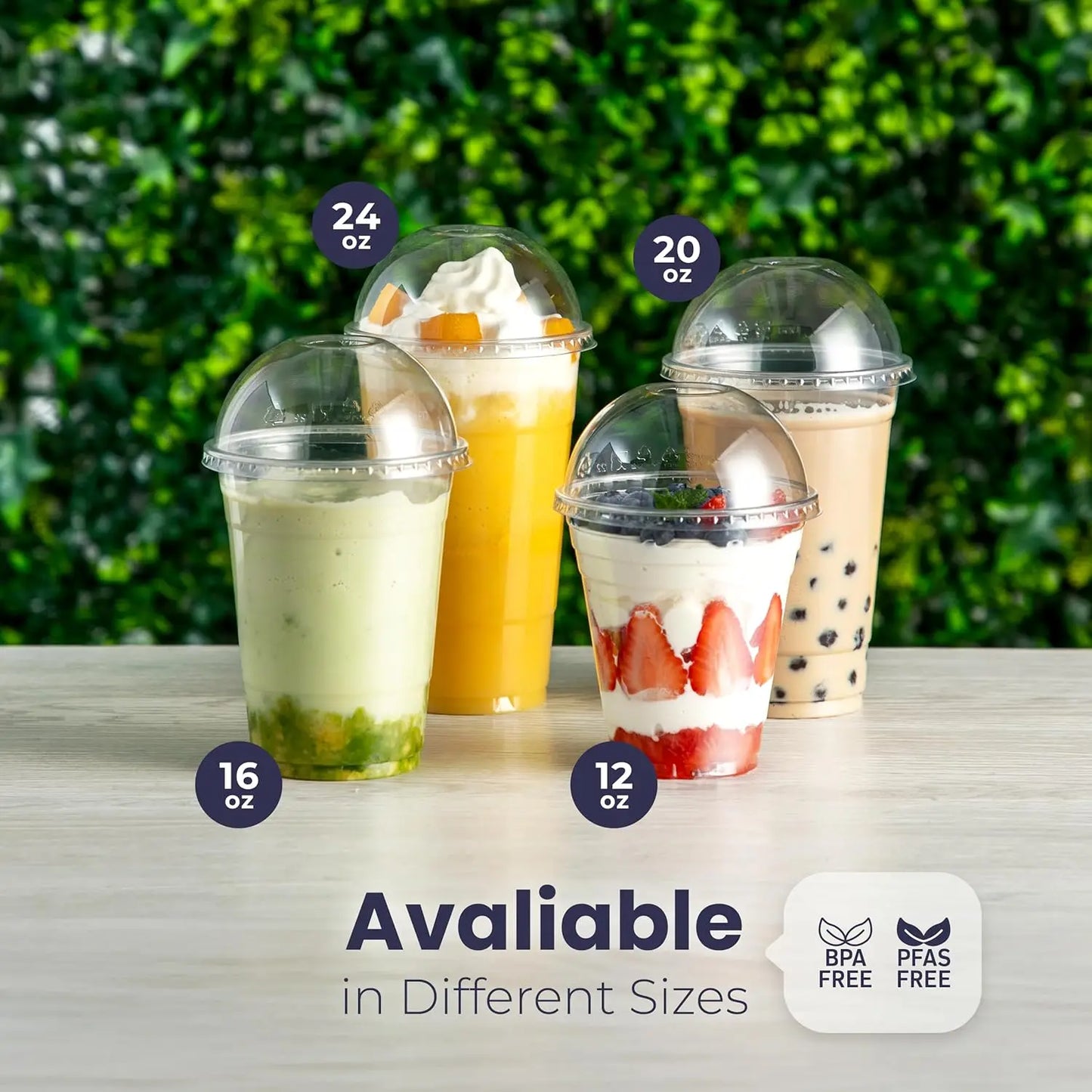 20 Clear Plastic Fruit Cups with Dome Lids PET Disposable Parfait Crystal Cups Suitable for Dessert Ice Cream and Cake Ideal for Peaceful Pleasures Health and Wellness
